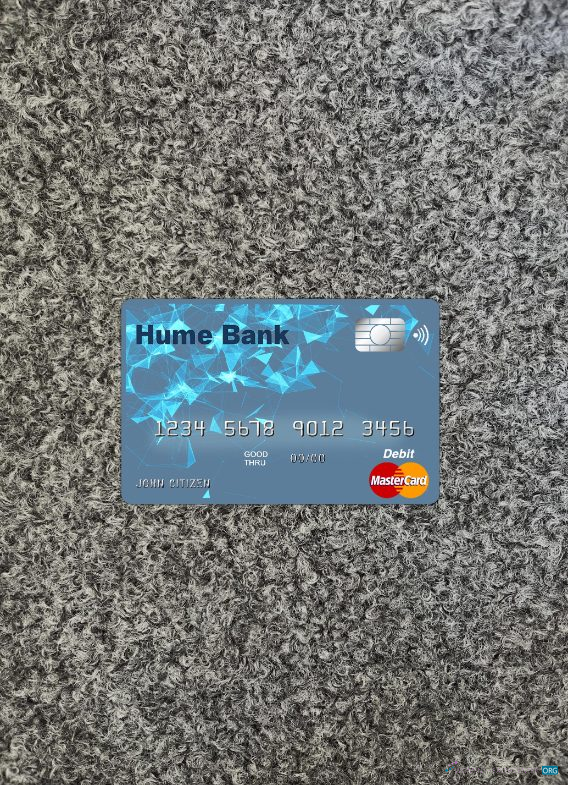 Download Australia Hume bank master card photolook front Photoshop template